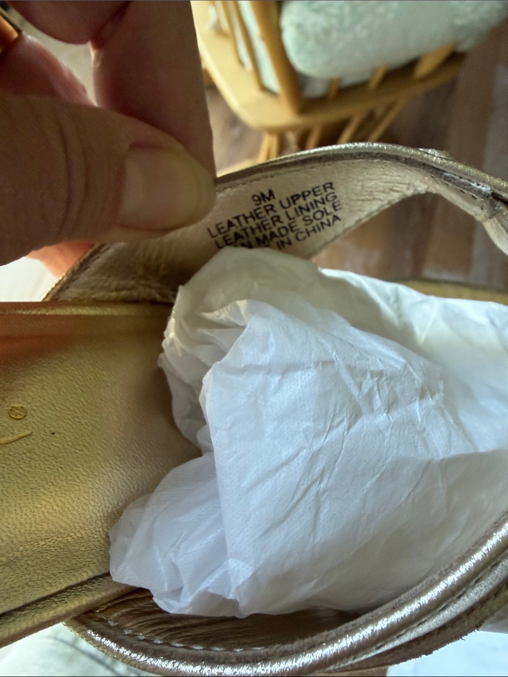 Lilly Pulitzer Gold Metallic Ring Thong Sandals - Picture 4 of 5